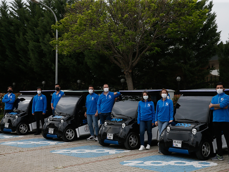 Elektrikli Mini Araç, Paylaşımlı Olarak İzmir'de Yollara Çıktı