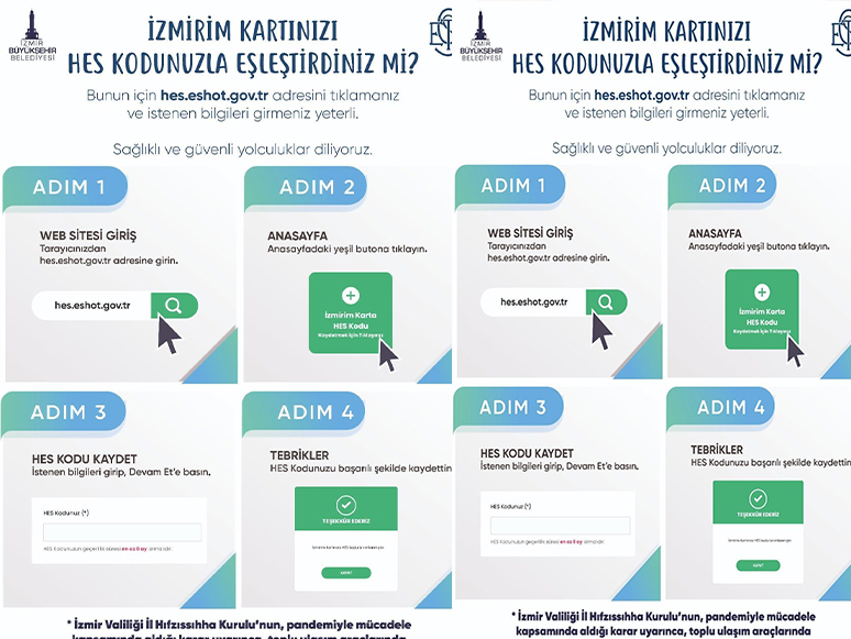 İzmirim Kart ile HES Kodu Eşleştirmesi Devam Ediyor