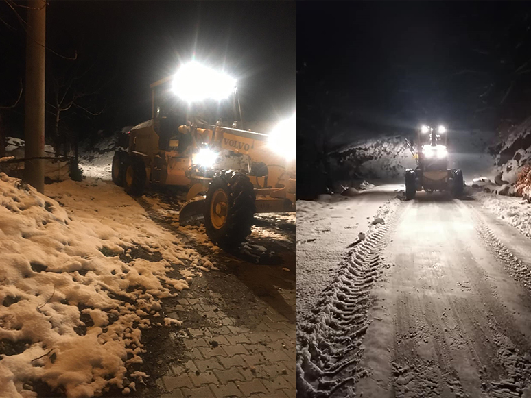Kar Nedeniyle Kapanan Beydağ- Nazilli Kara Yolu, Yapılan Çalışma ile Açıldı