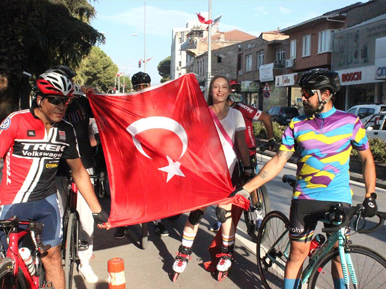 Ödemiş'te Pedallar Kurtuluş Bayramı İçin Çevrildi